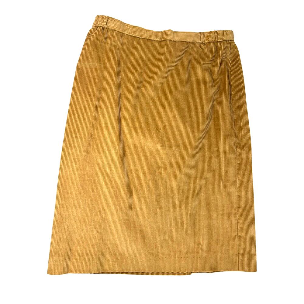 Vintage Camel Color Corduroy Skirt Womens Sz L 13-14 Robbie Sport Large